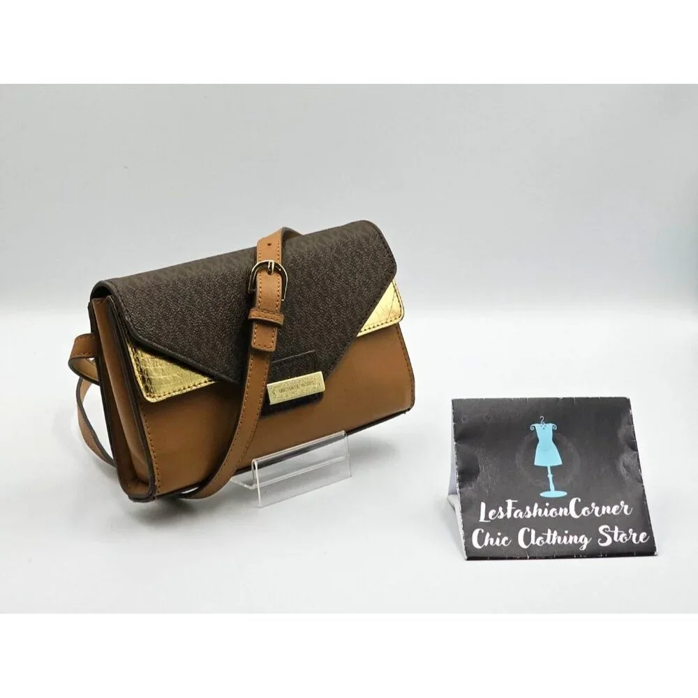 Michael Kors Women's Leather Signature Logo & Python-Embossed Fanny Pack 3041 - Picture 4 of 13